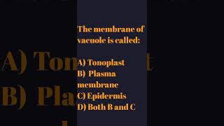 The membrane of vacuole is called mdcat2024 mdcat [upl. by Odlanyar104]