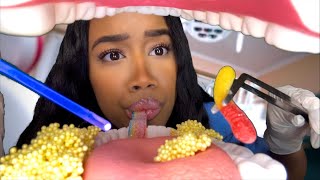 ASMR Dentist Cleans Your Teeth amp Eats The Candy Out Of It Part 2🦷🍫ASMR Dentist Roleplay [upl. by Aissat]