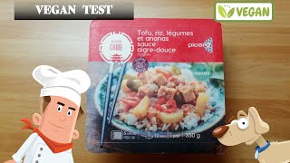 VEGAN TEST  Plat Picard  Tofu riz légumes et ananas sauce aigredouce [upl. by Maisey144]