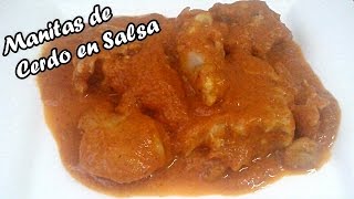 MANITAS DE CERDO EN SALSA  Recetas de Cocina [upl. by Hait]