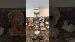 Set up my crystal collection crystals gemstones gemstone crystalshop [upl. by Adest]