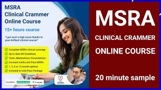 MSRA Clinical Crammer Online Course Free 20 minute sample  Pass MSRA Exam  Arora Medical Education [upl. by Fishback]