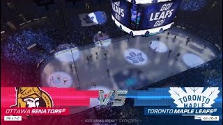 PS4 NHL 20 Ottawa Senators Vs Toronto Maple Leafs [upl. by Rinee122]