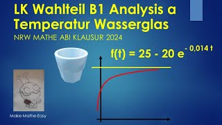 LK Prüfungsteil B1 Analysis Mathe Abi Klausur NRW 2024 Aufgabe a Wasserglas [upl. by Netsrijk58]