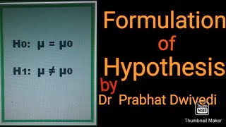 Formulation of Hypothesis [upl. by Navets]