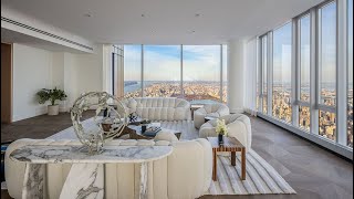 Central Park Tower 65000000 NYC Apartment Tour [upl. by Ynttirb]