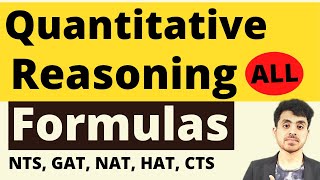 Quantitative Reasoning Formulas  Full Quantitative Reasoning Portion For NTS GAT General  NAT HAT [upl. by Jerol]