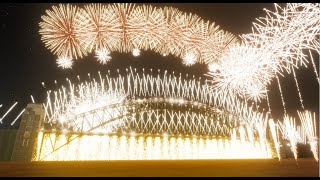 Sydney NYE 2022 Fireworks  FWSim Full Show Complete [upl. by Cherice]