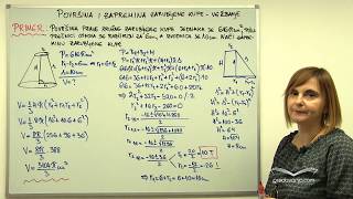 Površina i zapremina zarubljene kupe vežbanje  Matematika III [upl. by Adnahsar]