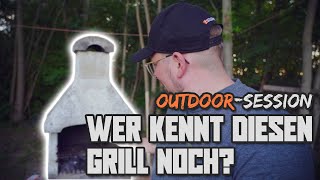 Grillen mit dem GRILLKAMIN  Unser Outdoor GARTENKAMIN im Einsatz am See 🐟🔥 [upl. by Warp]