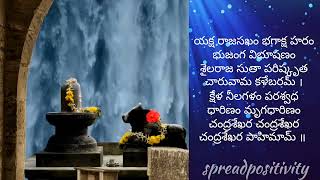 Chandrasekhara Ashtakam with lyrics mahaadev shiv hinduprayer devine shorts trending short [upl. by Anib]