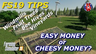 Moneymaking Placeables  EASY MONEY OR CHEESY MONEY  Farming Simulator 19  FS19 Placeable Tips [upl. by Silvia403]