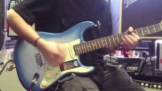 Fender 2016 Elite Stratocaster in Sky Metallic Burst Demo  TJs Music [upl. by Dusa]