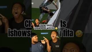 Chunkz beats ishowspeed with fifa 🤣 ishowspeed chunkz shorts [upl. by Leikeze]