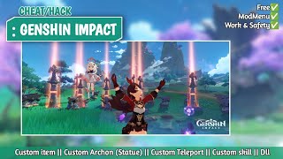 Cheat GENSHIN IMPACT 46 Fitur banyak ratusan GRATIS dan support no root [upl. by Echikson]