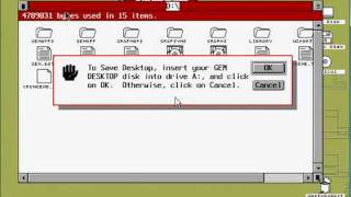 OpenGem in FreeDOS [upl. by Winna]