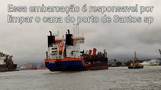 Draga chegando ao porto de Santos pra mais um dia de trabalho [upl. by Rotkiv]