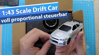 143 Scale RC Drift Car  Unboxing  Review  Test  Deutsch [upl. by Enovahs]