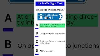 UK Traffic Direction Sign  Driving Test shorts [upl. by Consuela]