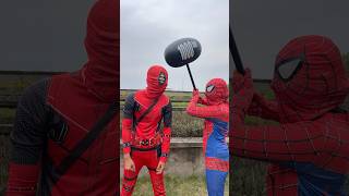 Spidey Prank Deadpool  Marvel Real Lifesuperman marvel [upl. by Akenat]