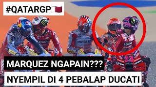 Marquez Nyempil di Barisan 4 Pebalap Ducati Ngapain  MotoGP Qatar 2023 [upl. by Iggam]