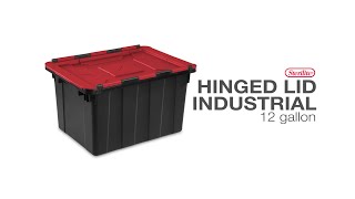 Sterilite 12 Gallon Hinged Lid Industrial Tote [upl. by Phelgon931]