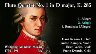 Mozart Flute Quartet No 1 K 285 Reznicek 1949 モーツァルト フルート四重奏曲第1番 レズニチェク [upl. by Lain]