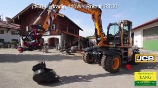 JCB Hydradig 110 W  Rototilt RT30 DEMO  Lang Machinery [upl. by Anaitsirc944]