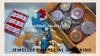 Unboxing Jewellery Making Materials From online shah alam market lahore  handmade jewellery by sk [upl. by Havener497]