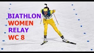 BIATHLON WOMEN RELAY 17032018 World Cup 8 Holmenkollen Norway [upl. by Suitangi83]