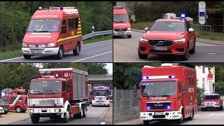 Gefahrgutaustritt in Chemiebetrieb in AlsbachHähnlein  Großeinsatz der Feuerwehren Übung [upl. by Stegman]