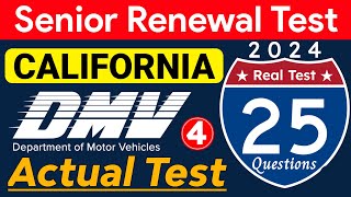 DMV Written Test 2024 California  DMV Senior Written Test 2024 dmvpracticetest2024 DMV Actual Test [upl. by Ahsiryt]