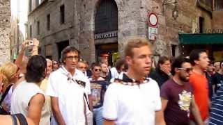 Palio di Siena  March to Piazza del Campo  Contrada della lupa [upl. by Henson]