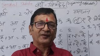 Knowledge of Disjoining Alphabets  वर्ण  विच्छेद की जानकारी  Sanskrit Shiksha  008 [upl. by Judon]