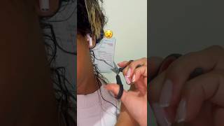 Cortando o cabelo sozinha na transição capilar 😳 bigchop transiçãocapilar [upl. by Gnuoy]