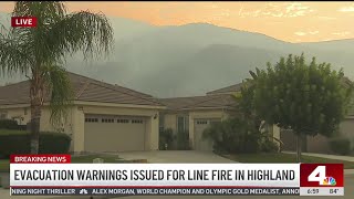 Evacuation warnings issued after Line Fire grows to 500 acres [upl. by Assenat217]