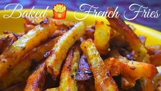 Baked French Fries RecipeNo Oil Oven Fries  How to Make Oven Baked Fries [upl. by Avah]