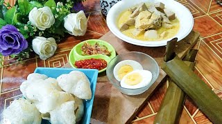 RESEP KUAH LONTONG SAYUR  Menu sarapan  RESEP GULAI [upl. by Yenhoj93]