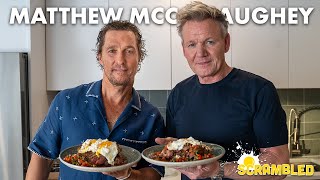 Gordon Ramsay Teaches Matthew McConaughey How to Make the Ultimate Steak amp Eggs [upl. by Gelhar3]