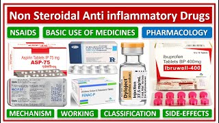 NSAIDS NONSTEROIDAL ANTIINFLAMMATORY DRUGS WORKING MECHANISM CLASSIFICATION USE SIDE EFFECTS [upl. by Adnala397]