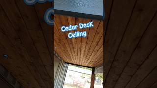 Cedar deck ceiling with lights [upl. by Ilzel163]