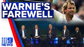 Cricket legends and close friends pay tribute to Shane Warne at state memorial  9 News Australia [upl. by Jeffrey]