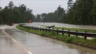 Hurricane Harvey Flooding Spring Creek Kuykendahl Road The Woodlands Texas 2017 [upl. by Etnahsa]