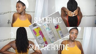 SUMMER LOC amp SKINCARE ROUTINE [upl. by Gastineau815]