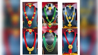 Gold traditional nepali jewellery design  latest and stylish gold chandrahar amp chokar design 2022 [upl. by Anires]