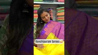 Kanchipuram Sarees 🥰 ytshorts shorts kanchipuram sarees mahishivan tamadamedia [upl. by Emad876]