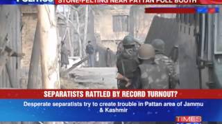 StonePelting Near Pattan Poll Booth [upl. by Rolat364]