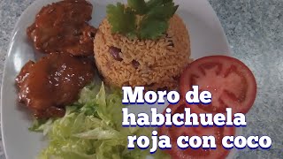 Como hacer un moro de habichuelafrijoles roja con coco [upl. by Feldt326]