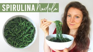 SPIRULINA GURKENNUDELN aus nur 3 Zutaten 🥒😋 Mein neues Lieblingsrezept Vegan und rohköstlich [upl. by Tisbee]