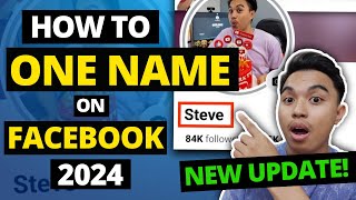 HOW TO ONE NAME ON FACEBOOK 2024 l ONE NAME ON FACEBOOK 2024 l HOW TO CHANGE NAME ON FACEBOOK 2024 [upl. by Anier]